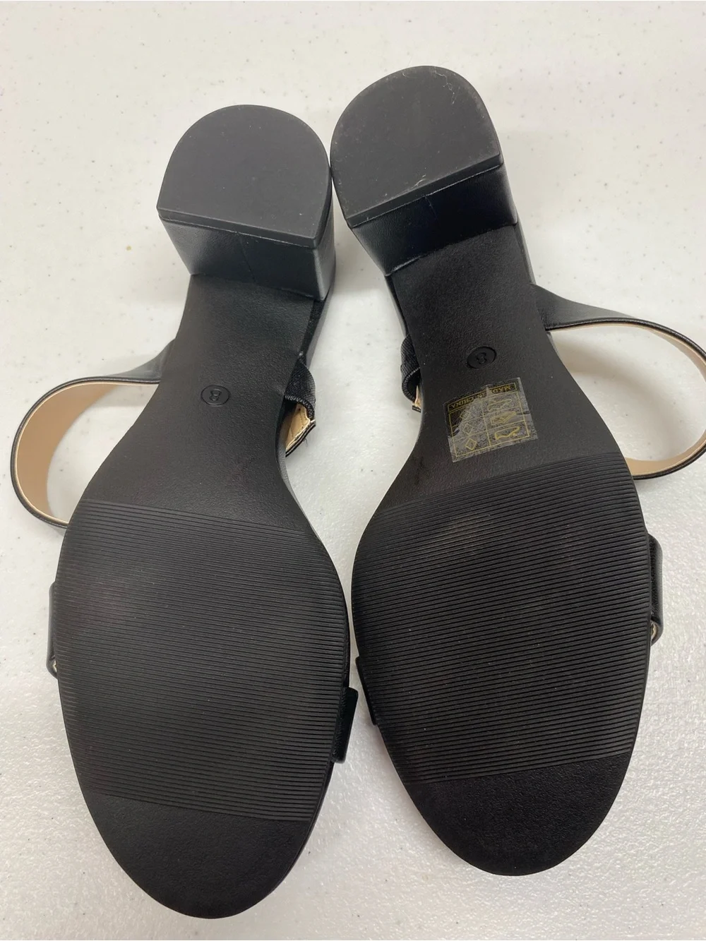 Dream Pairs chunky heel sandals womens size 8 black summer dress open toe shoes